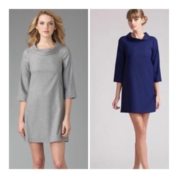 𝅺theory Magrite Wool Shift Dress - Grey - Picture 1 of 12
